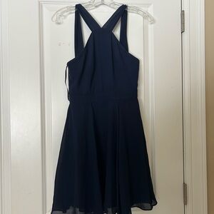 Lulu's Chic Navy Backless Dress